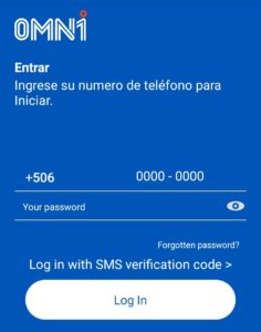 como ingresar contraseña de Omni